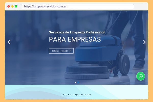GRUPO SOL SERVICIOS DE LIMPIEZA - Rediseño de sitio web en Wordpress, testeo e implementación