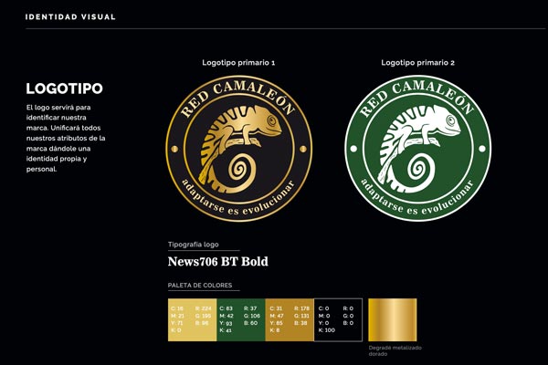 RED CAMALEÓN - Diseño de Isologotipo y Manual de marca