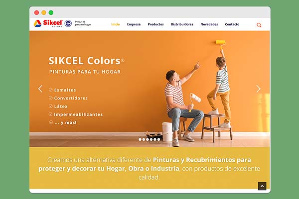 SIKCEL Colors - Rediseño de sitio web en Wordpress, testeo e implementación